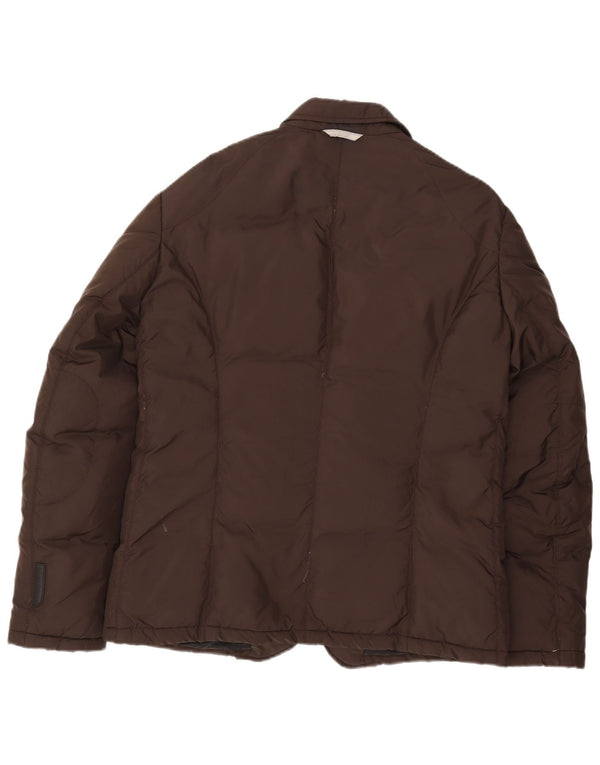 Brema Mens Blazer Padded Jacket IT 52 XL Brown Polyester