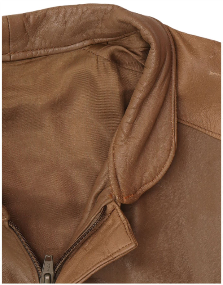 Vintage Mens Leather Jacket UK 38 Medium Brown