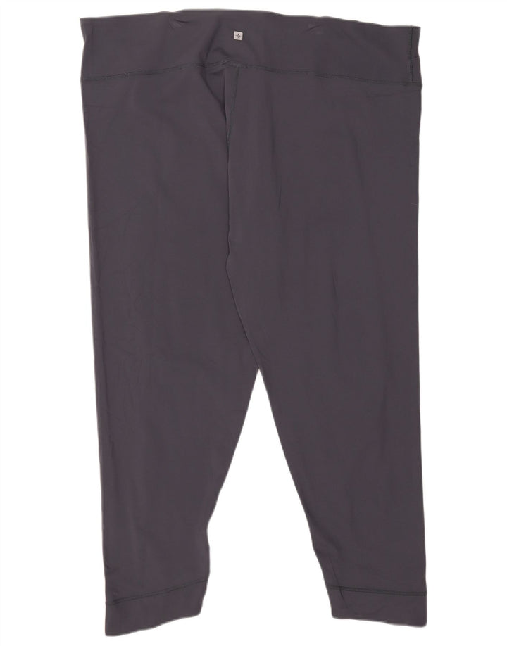 Mountain Warehouse Womens Crop Leggings US 24 4XL  Grey Nylon