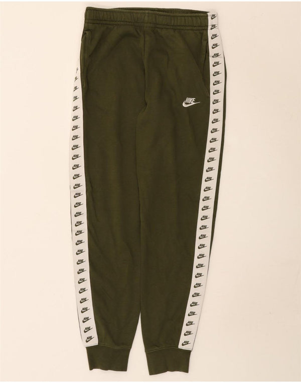 Nike Herren-Trainingshose mit Grafik, Jogginghose, Größe S, Khaki, Farbblock-Baumwolle
