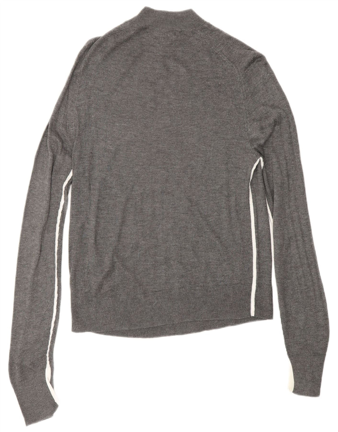 ZARA Womens Turtle Neck Jumper Sweater UK 12 Medium Grey Viscose