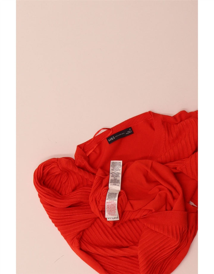 MARKS & SPENCER Womens Boat Neck Jumper Sweater UK 16 Large  Red Vintage Marks & Spencer and Second-Hand Marks & Spencer from Messina Hembry 