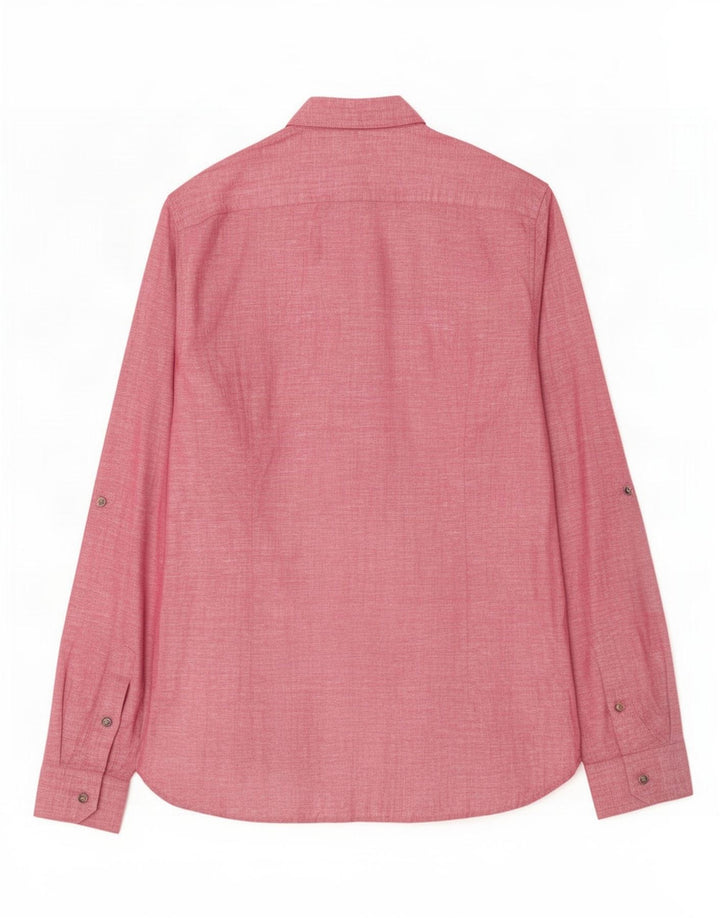 Ted Baker Camisa para hombre Talla 4 Grande Lino rosa