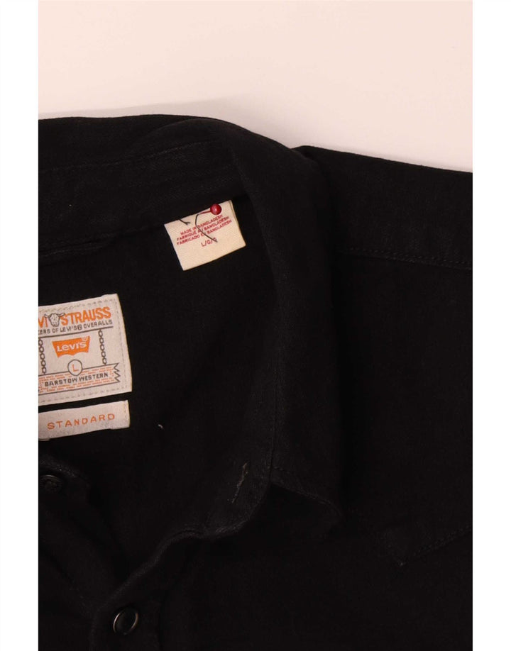Levi's Chemise en Jean Standard Homme Noir Large Coton