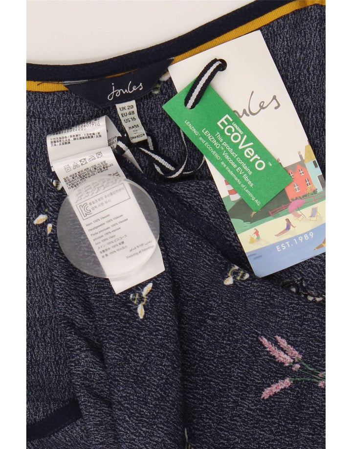Joules Womens Abstract Pattern Cami Top UK 20 2XL Marineblaue Viskose