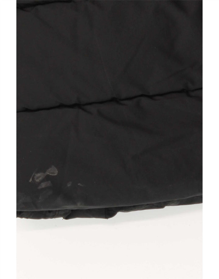 Superdry Chaqueta Acolchada Con Capucha Gráfica Para Mujer UK 8 Small Poliéster Negro