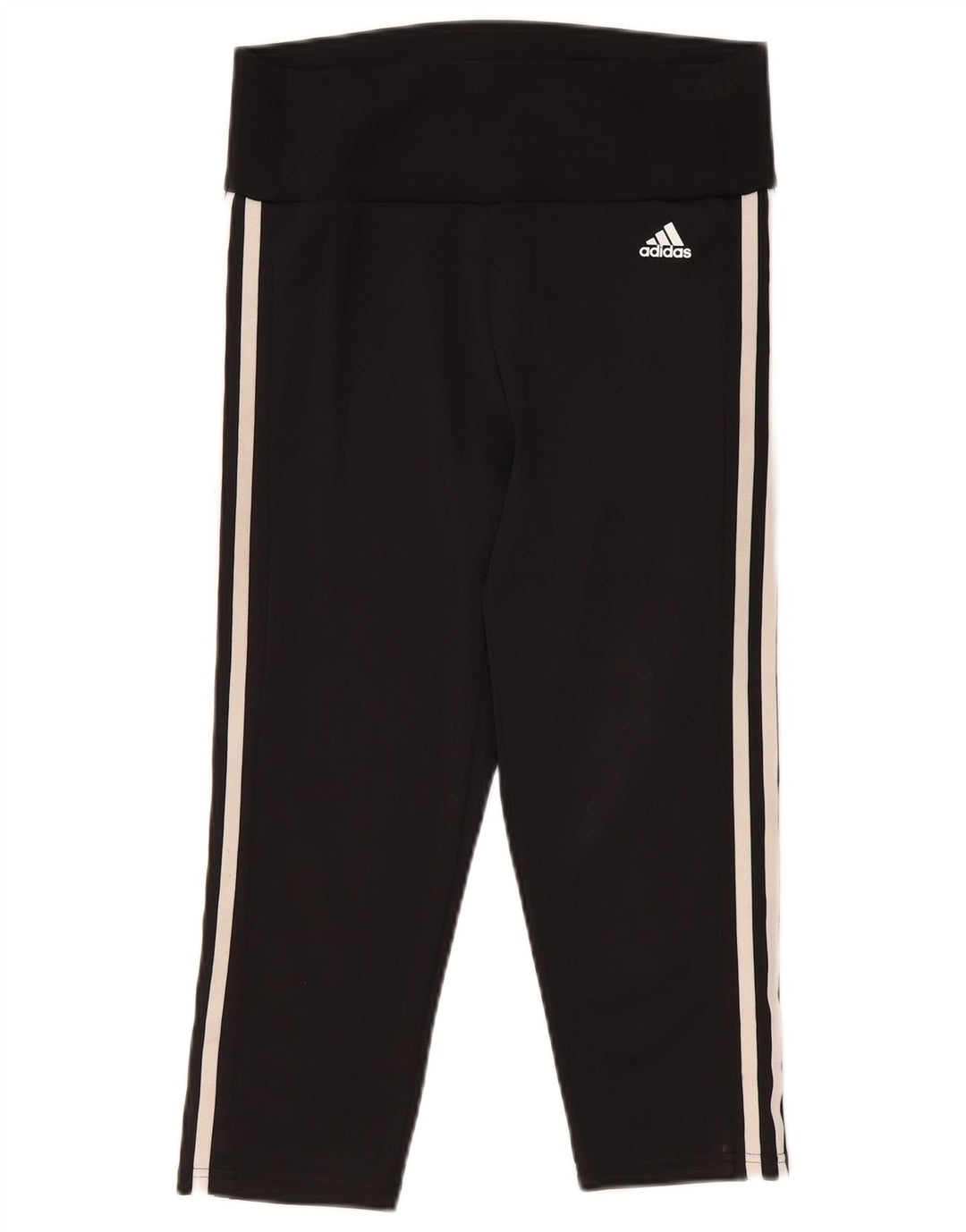 Adidas Womens Aeroready Capri Leggings UK 12/14 Medium Black Polyester