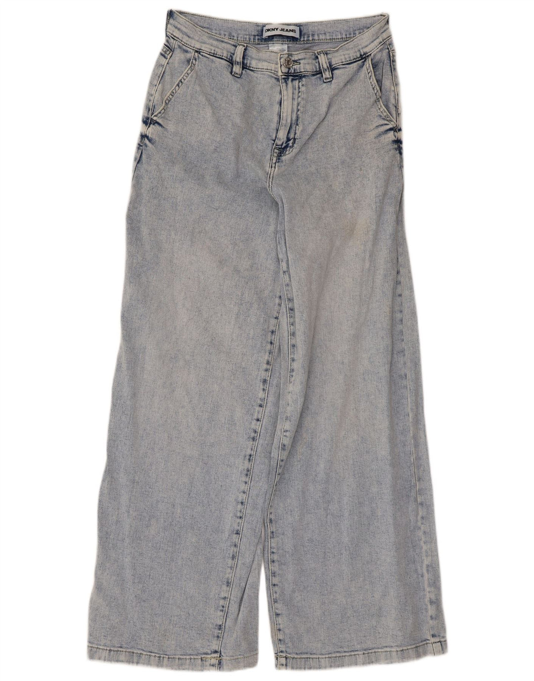 Dkny Womens Wide Leg Jeans W29 L28 Blue Cotton