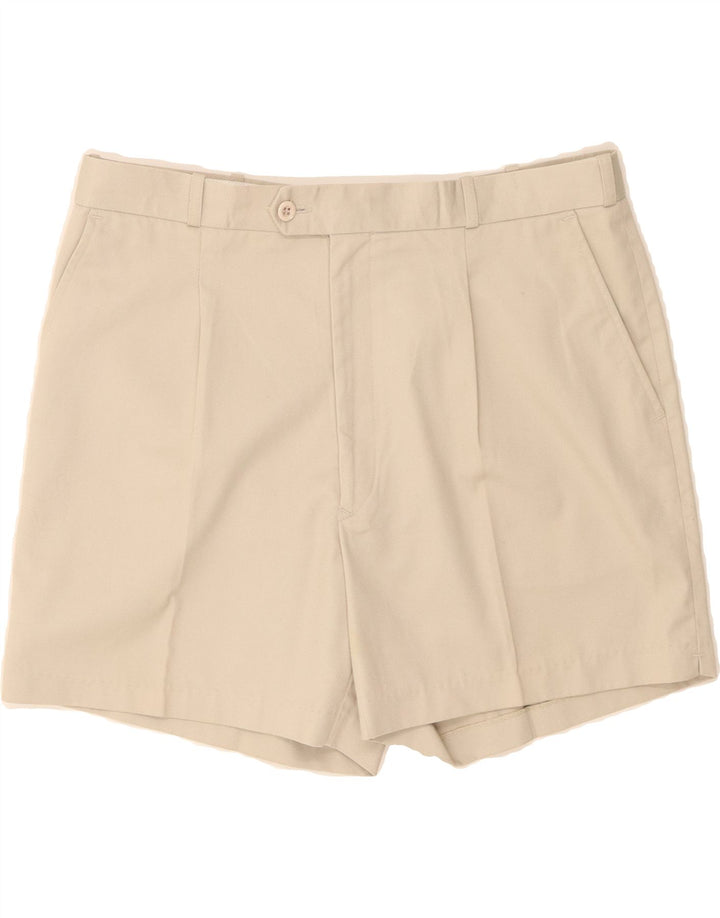 VINTAGE Mens Pegged Chino Shorts IT 52 XL W34 Beige Polyester Vintage Vintage and Second-Hand Vintage from Messina Hembry 