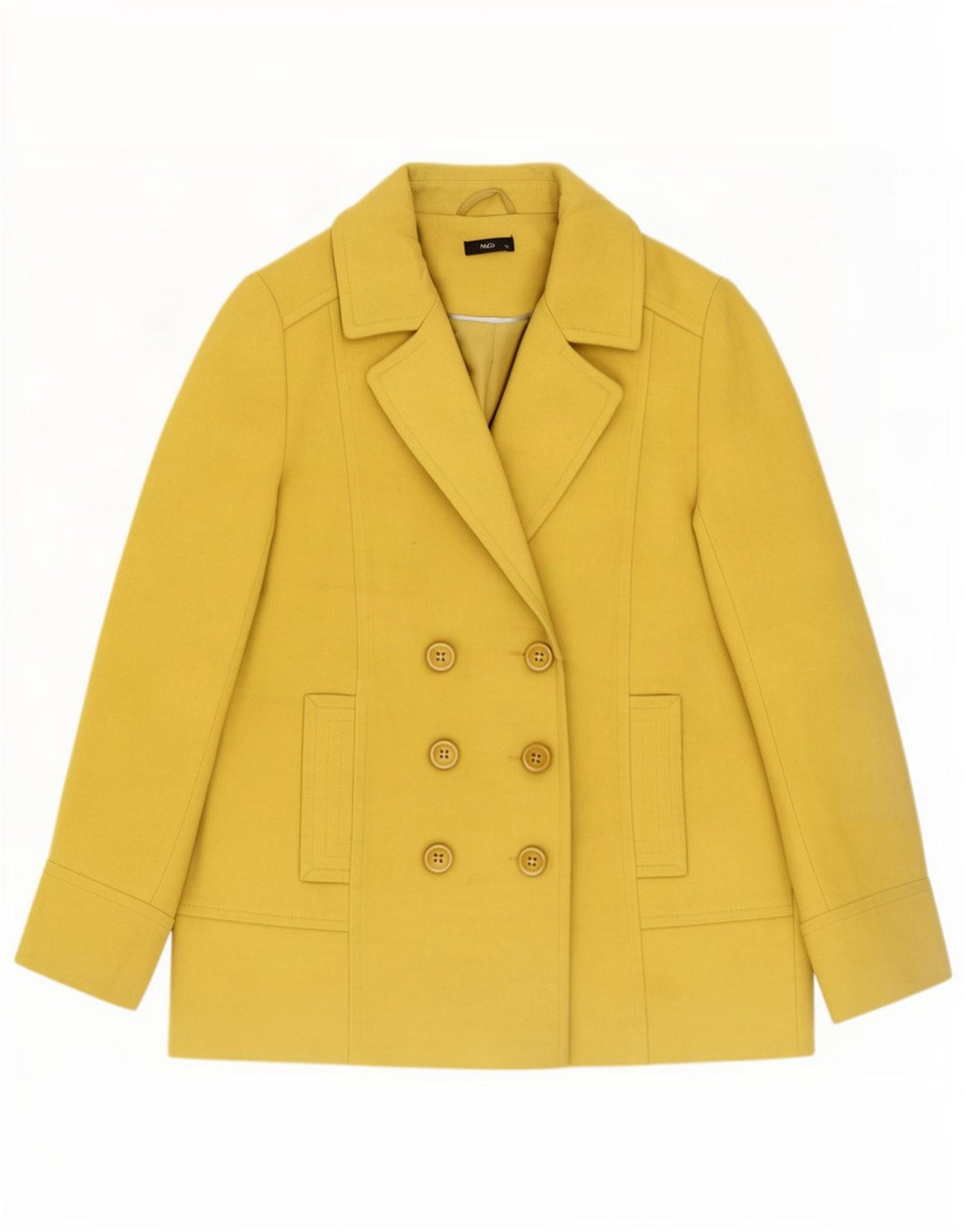 Chaqueta tipo blazer con doble botonadura para mujer de M&Co UK 44 Poliéster amarillo medio
