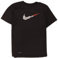 Nike Damen Dri Fit Regular Graphic T-Shirt Top UK 16 Large Schwarz Polyester