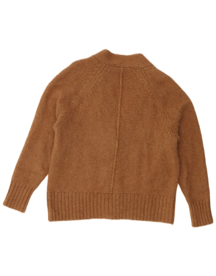 Zara Womens Oversized Cardigan Sweater UK 10 Small Brown