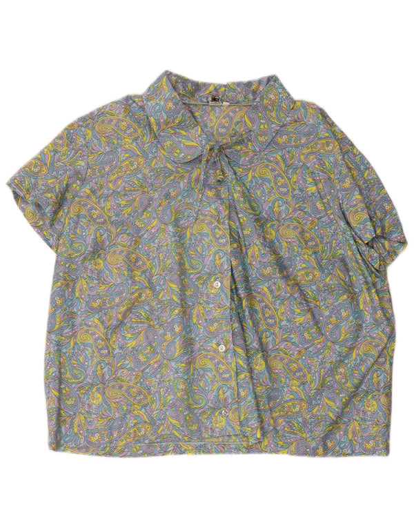 Bluză cămașă cu mânecă scurtă pentru femei Stella EU 48 2XL Multicolor Paisley