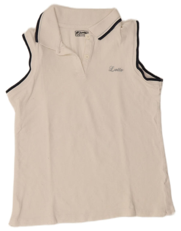 Polo senza maniche da donna Lotto UK 8 Small White Sports