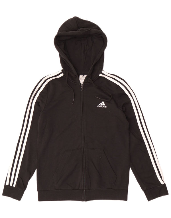 Adidas Pull à capuche zippé pour femme UK 8/10 Petit coton noir