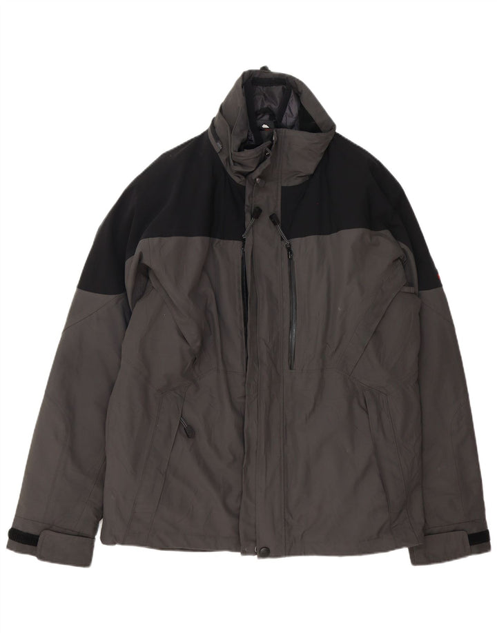 MC Kinley Mens Hooded Windbreaker Jacket UK 38 Medium Grey Colourblock