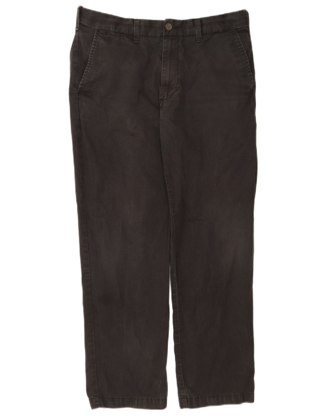 Marks & Spencer Mens Regular Chino Trousers W34 L29 Black Cotton