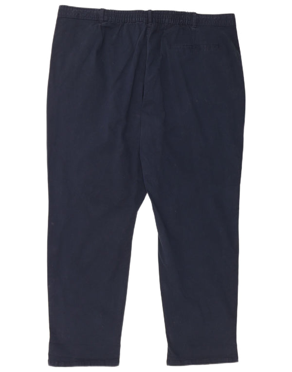 M&Co Damen Chino-Hose, konisch zulaufend, UK 22, 3XL, W42, L29, Marineblau, Baumwolle