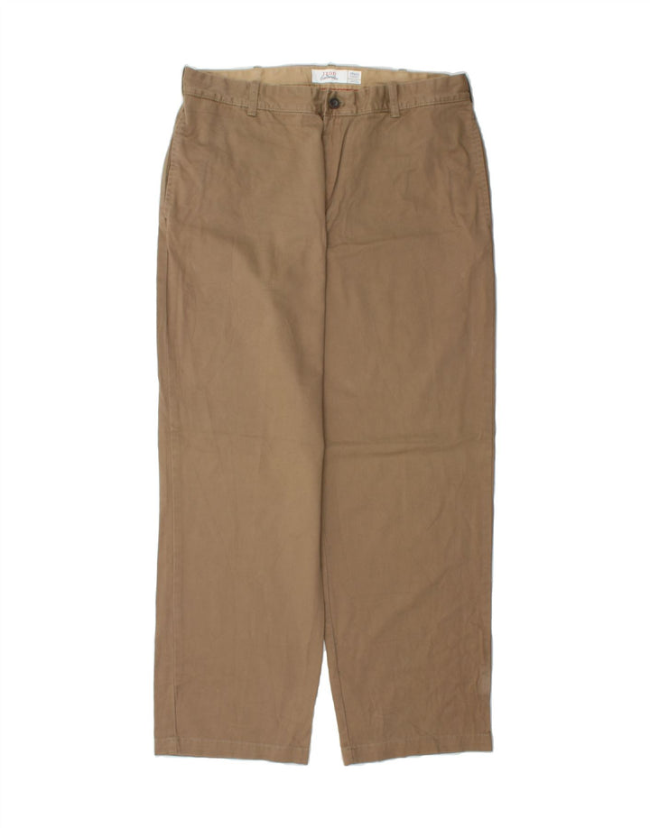 IZOD Mens Classic Straight Casual Trousers W36 L32 Brown Cotton Vintage Izod and Second-Hand Izod from Messina Hembry 