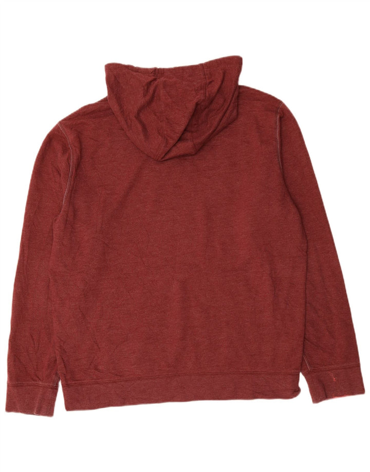 EDDIE BAUER Pull à capuche pour homme en coton bordeaux moyen