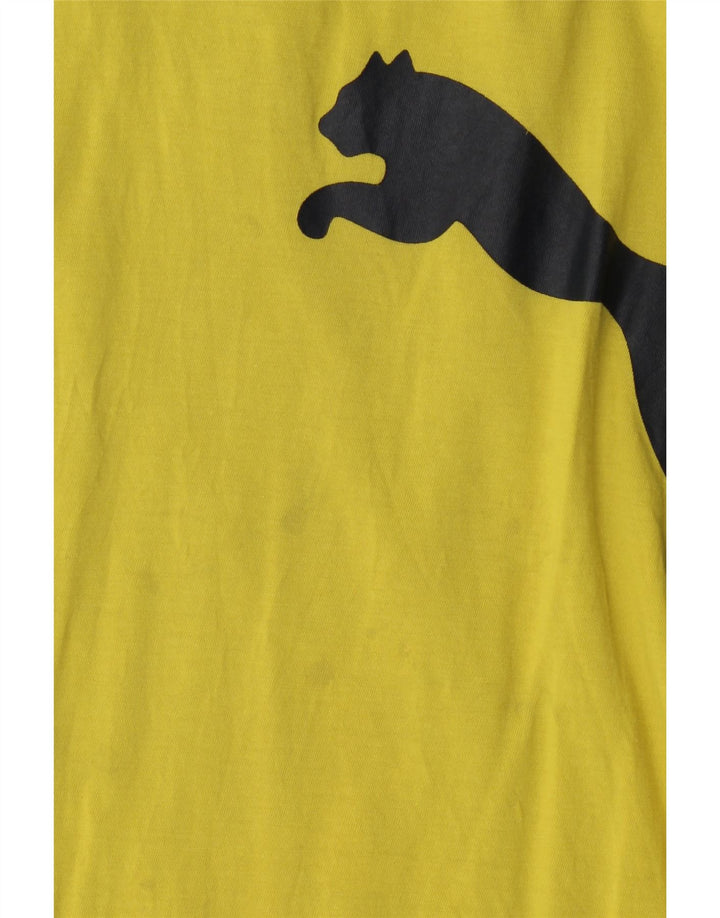 Puma Boys Graphic T-Shirt Top 15-16 Years Yellow