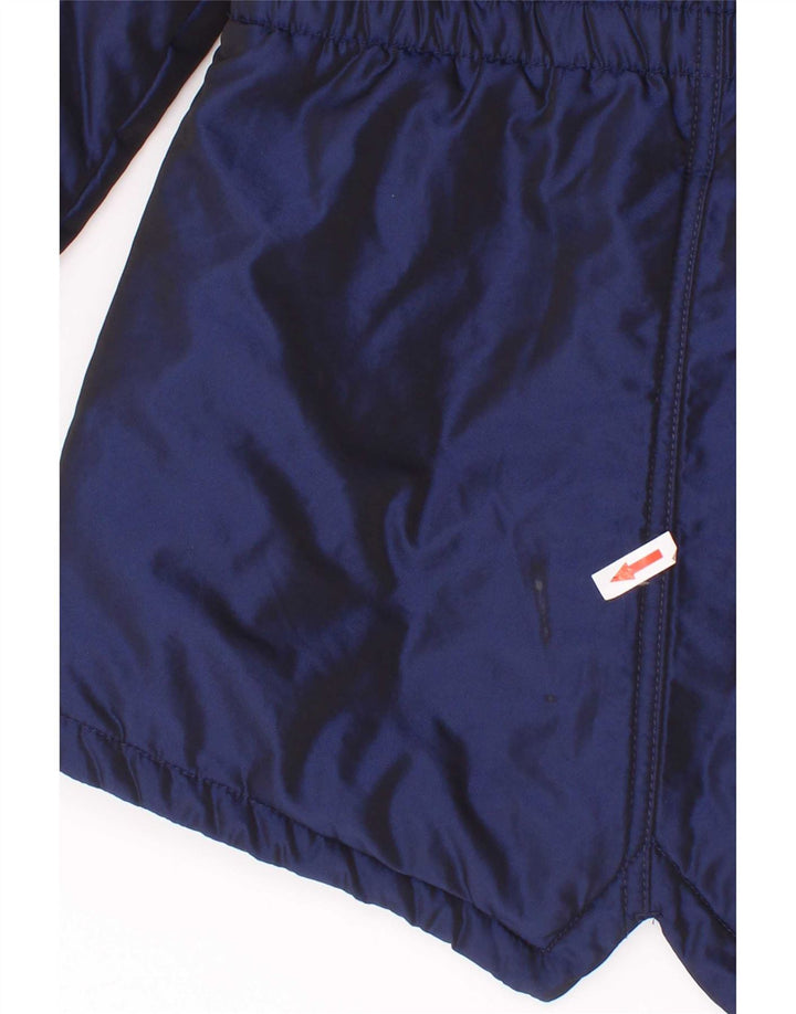 Ted Baker Girls Hooded Parka Jacket 5-6 Years Navy Blue Nylon