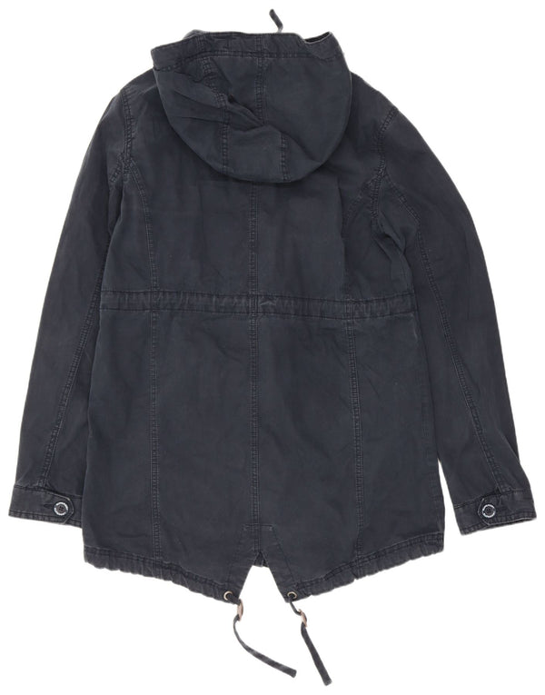 Superdry Parka con capucha para mujer UK 46 Large Algodón azul marino