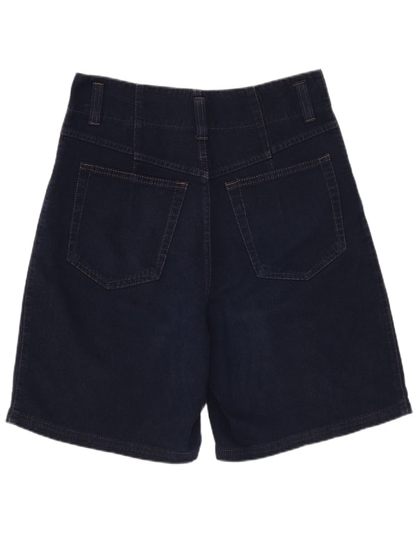 Revanche Womens High Waist Denim Shorts EU 38 Medium W30 Navy Blue Cotton
