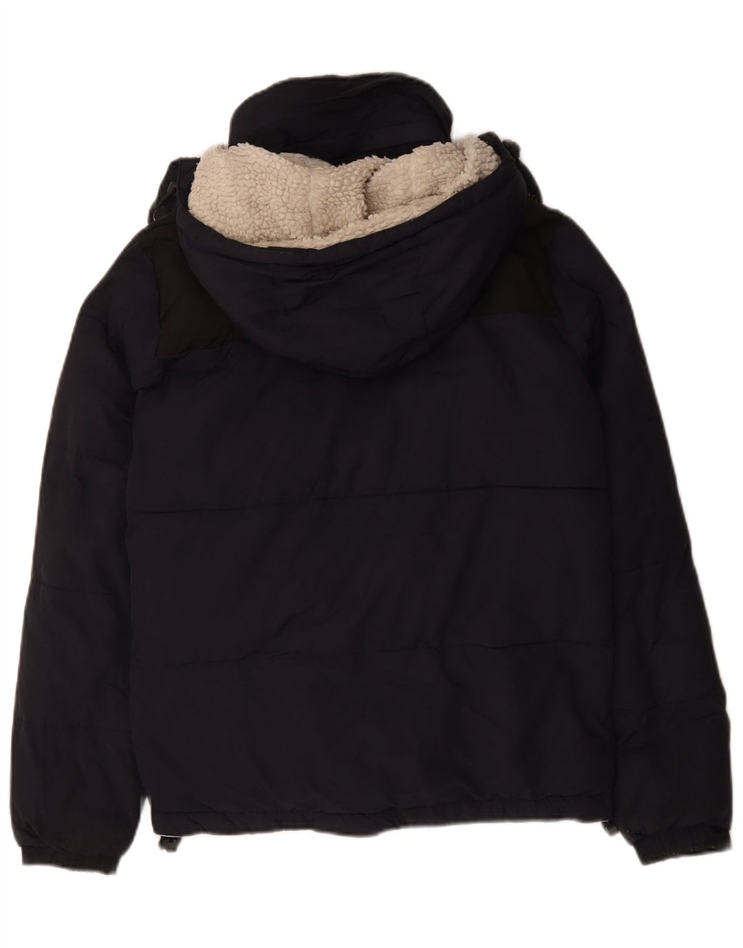 Superdry Herren-Jacke mit Kapuze, gepolstert, UK 36, Größe S, Marineblau, Polyester
