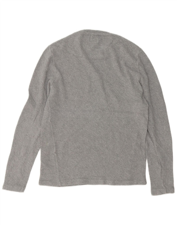 Zara Mens Top Long Sleeve Medium Grey
