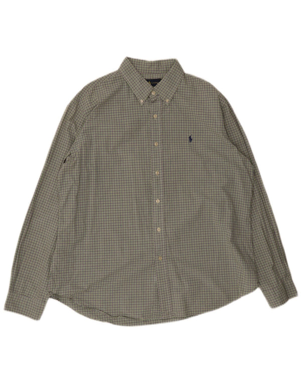 Ralph Lauren Herre Custom Fit skjorte XL Grøn Plaid Bomuld