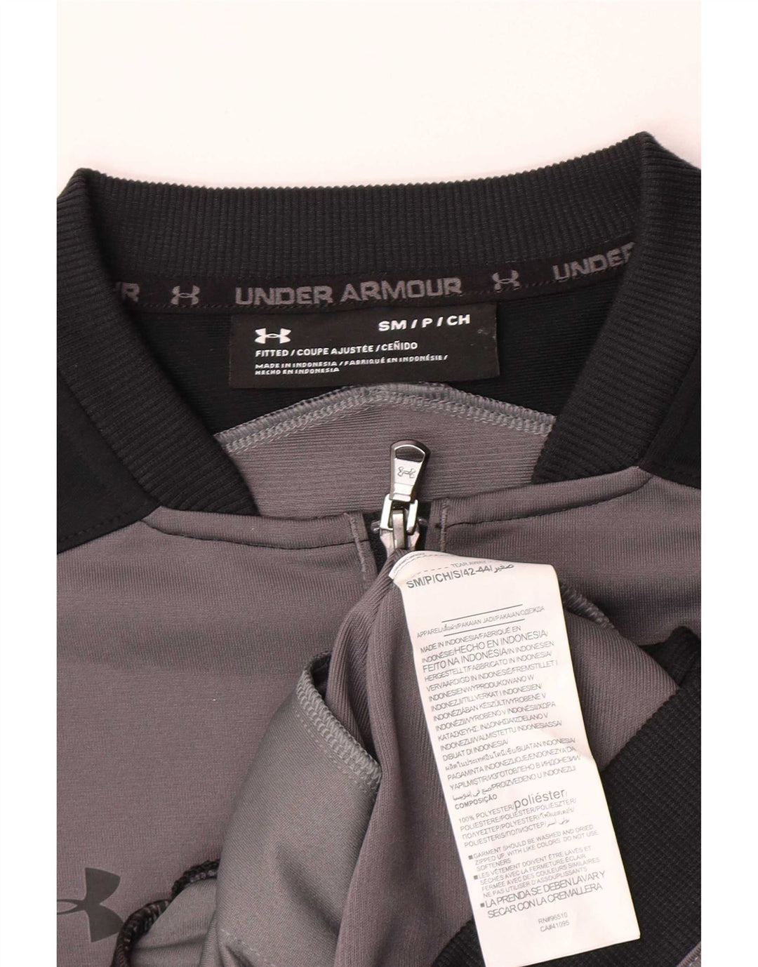 Under Armour Veste de Survêtement Homme Petit Gris Colorblock Polyester