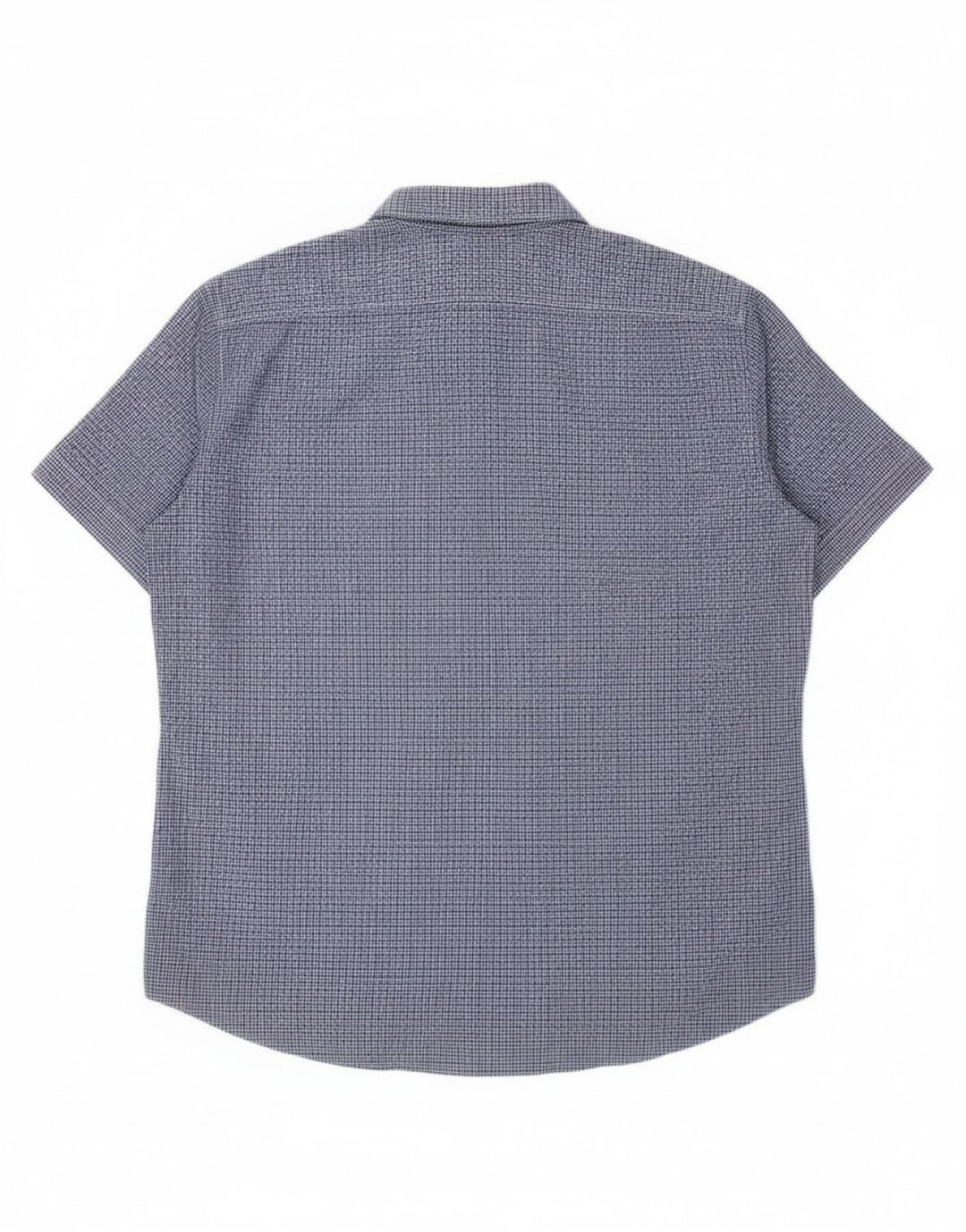 Carrera Herren-Hemd, kurzärmelig, normale Passform, XL, blau, Gingham-Baumwolle