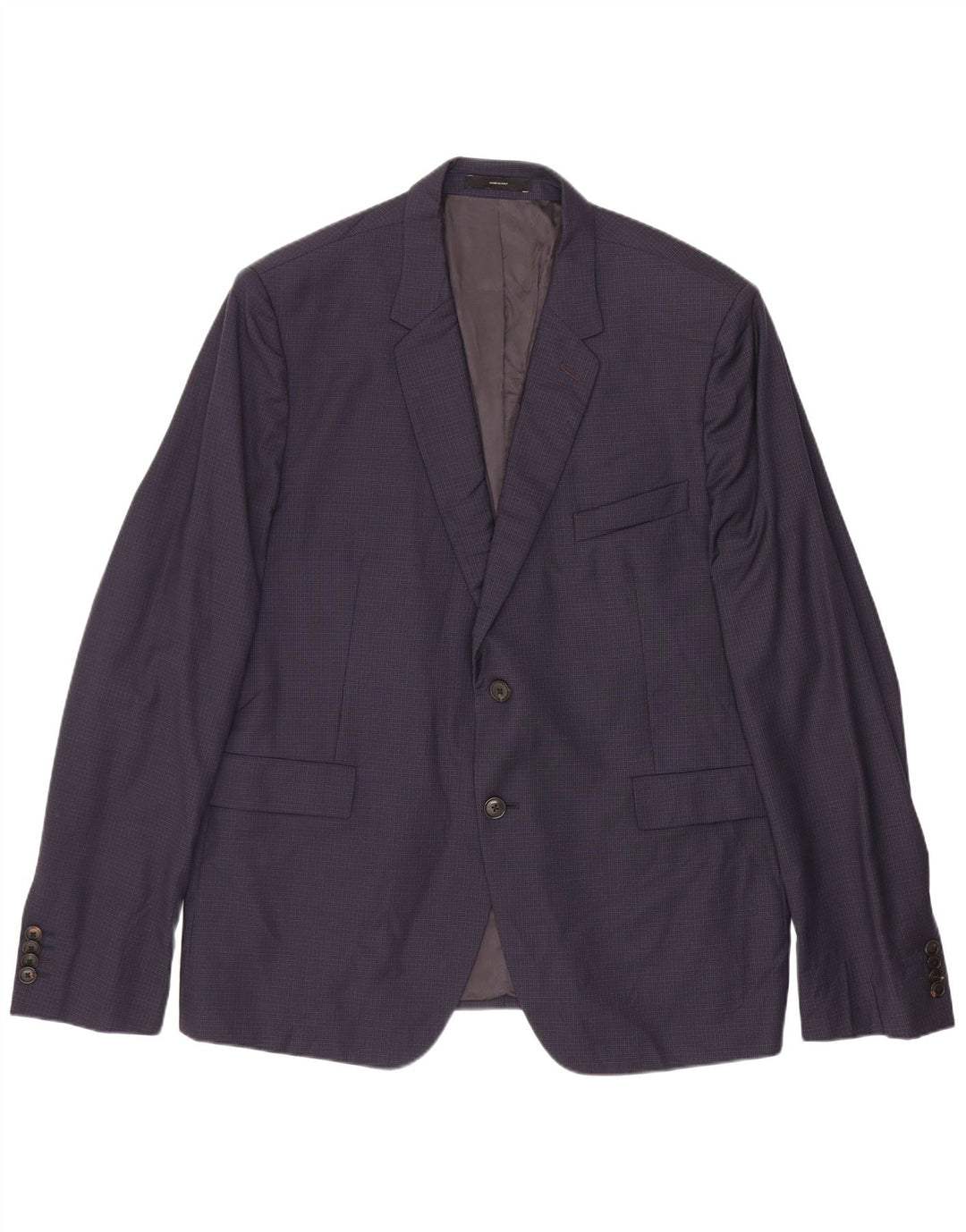 Paul Smith Herren 2-Knopf-Blazerjacke IT 44 XS Marineblau karierte Wolle