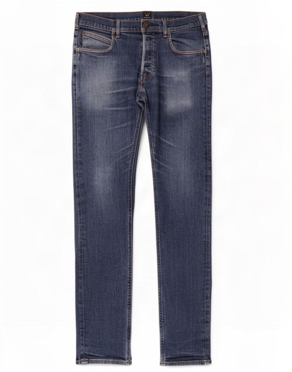Lee Herren Daren Straight Jeans W36 L32 Blaue Baumwolle