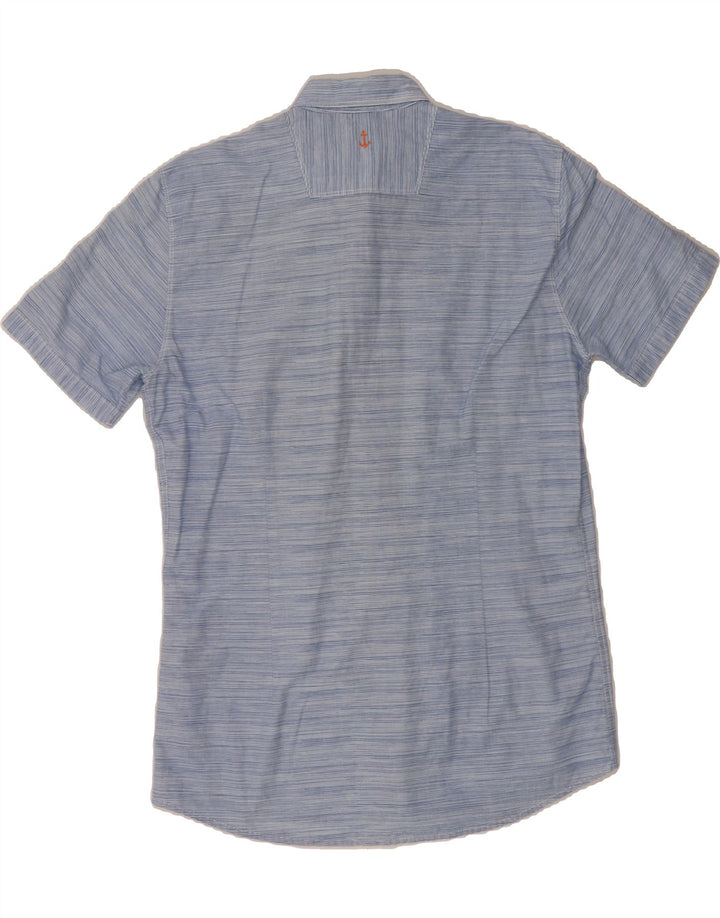 TOM TAILOR Mens Short Sleeve Shirt Large Blue Striped Cotton Vintage Tom Tailor and Second-Hand Tom Tailor from Messina Hembry 