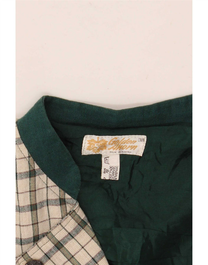 Jaqueta blazer feminina vintage com peito duplo UE 38 médio esbranquiçado