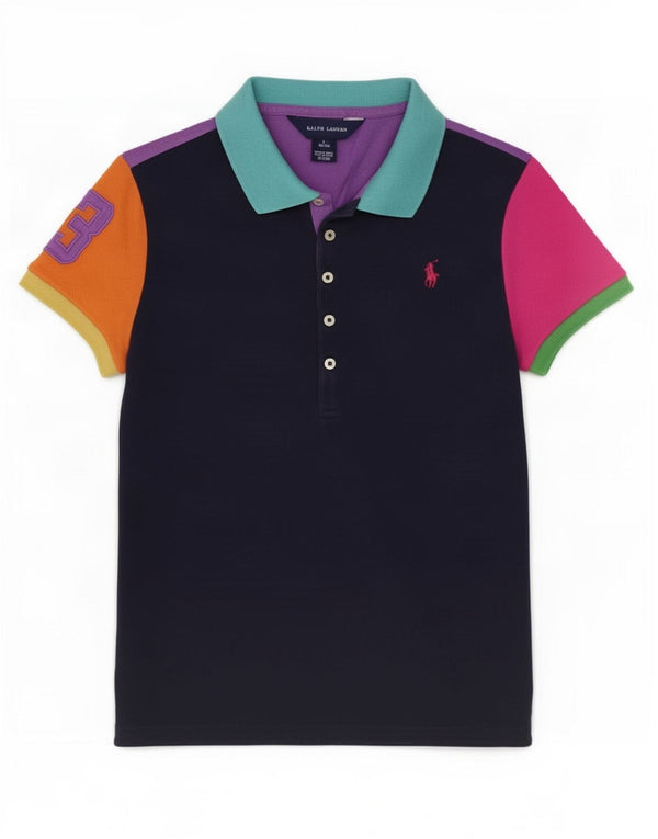 Ralph Lauren Polo Fille 12-13 Ans Large Bleu Marine Colorblock