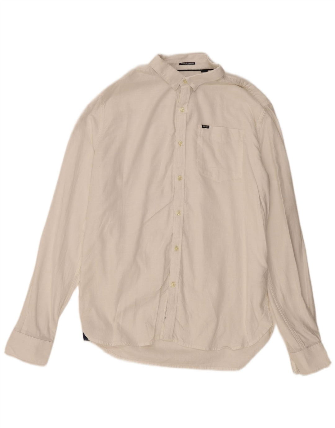 Superdry Mens Shirt 2XL White Cotton