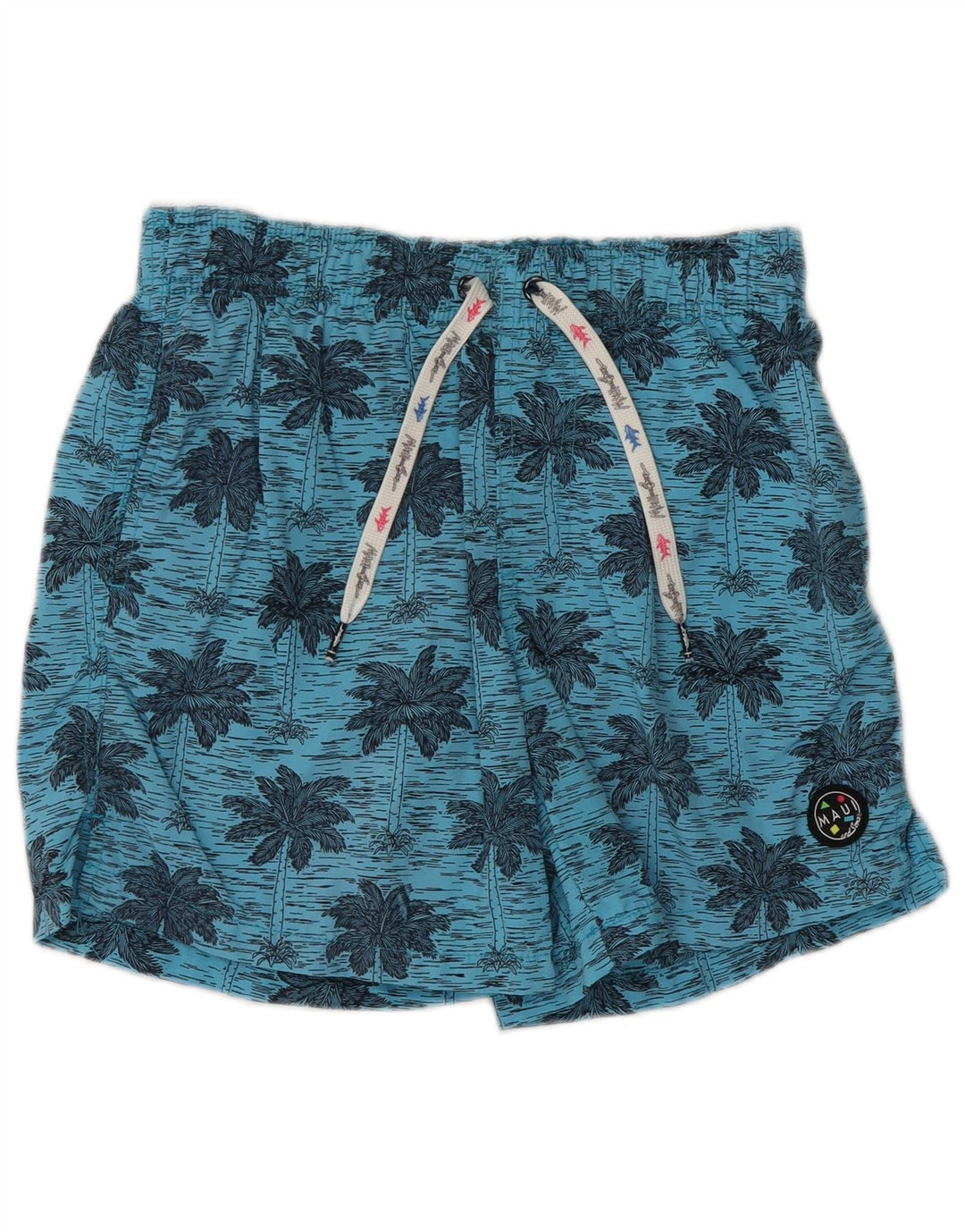 MAUI AND SONS Mens Swimming Shorts Medium Blue Polyamide Hawaiian
