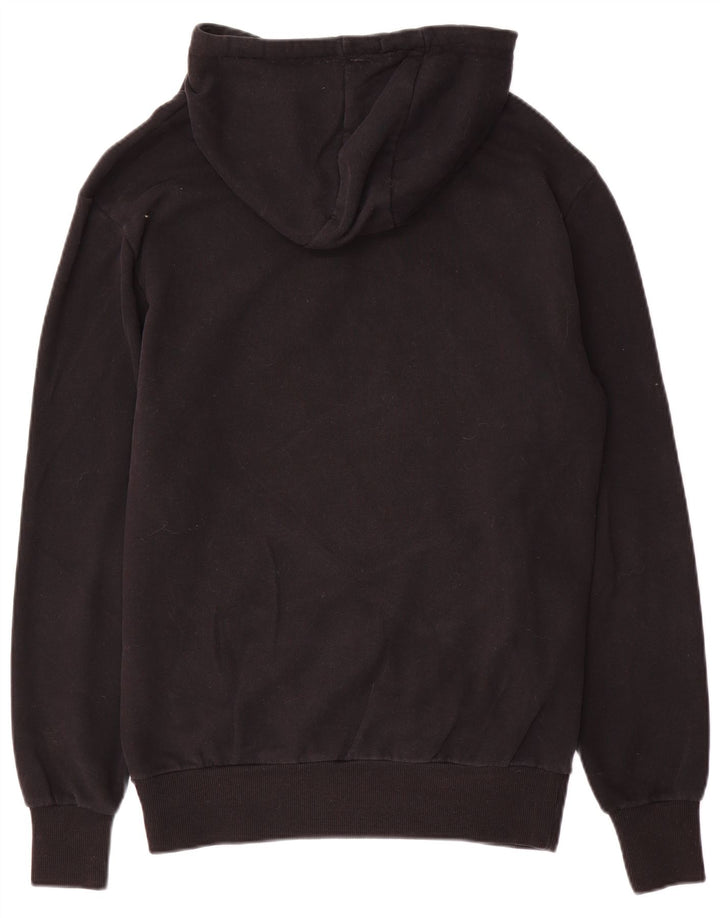 ELLESSE Mens Graphic Hoodie Jumper Medium Black Cotton