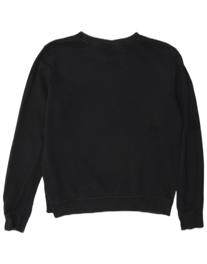 Nike Womens Graphic Oversized Sweatshirt Jumper UK 10 Small Black Cotton
