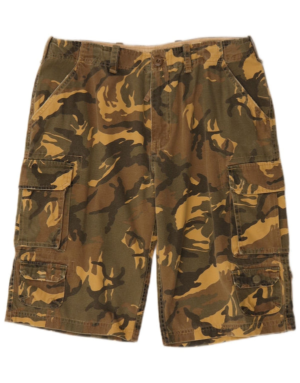 Russell Athletic Herre Cargo Shorts Large W34 Khaki Camouflage Bomuld