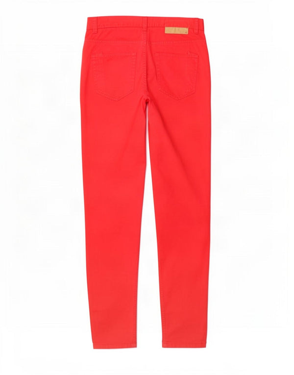 Benetton Dame Slim Jeans IT 46 Large W32 L32 Rød Bomuld