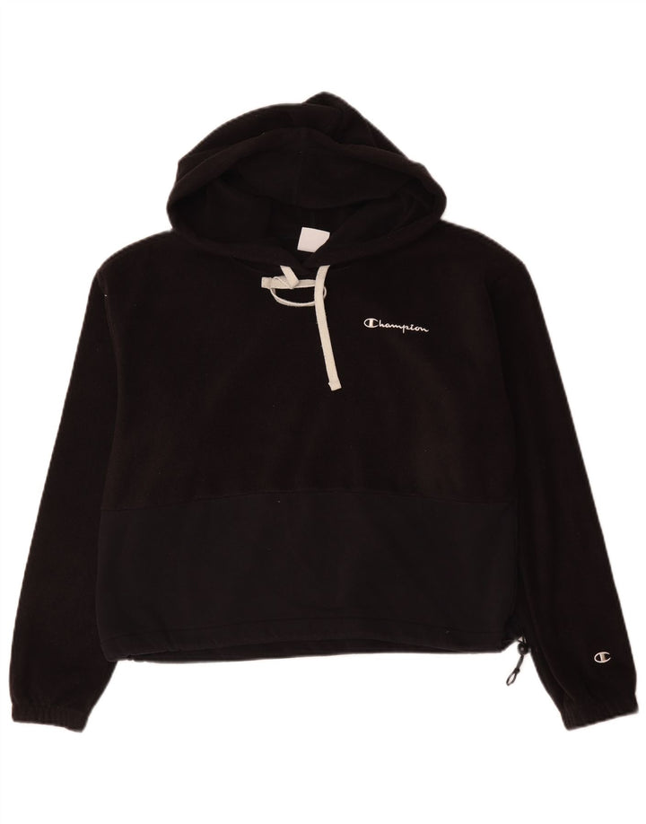 Champion Dame Hætte Fleece Jumper UK 14 Medium Sort Polyester
