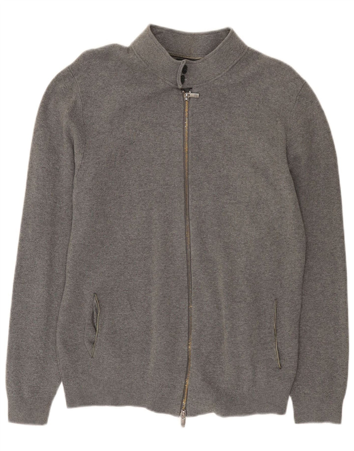 Massimo Dutti Womens Cardigan Sweater UK 16 Large Grey