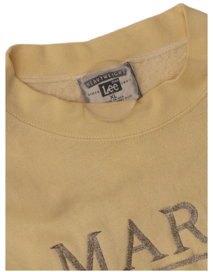 LEE Herren Grafik-Sweatshirt-Pullover XL, gelbe Baumwolle