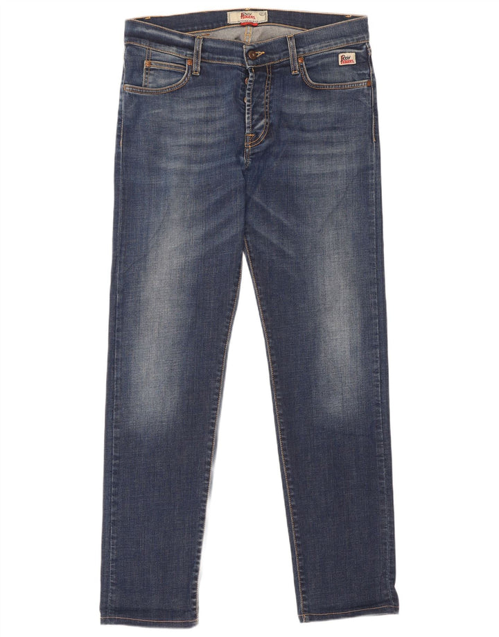 Roy Rogers Mens Slim Jeans W34 L32 Blue Cotton
