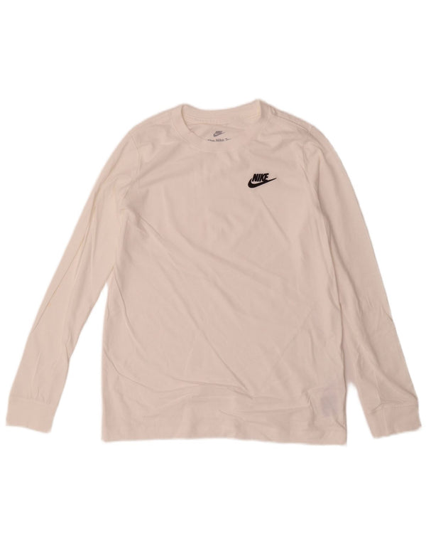 Топ Nike для мальчиков с длинным рукавом, 12–13 лет, большой размер, белый хлопок