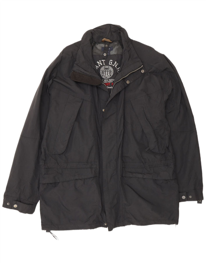 Gant Mens Rain Jacket UK 40 Large Navy Blue Nylon